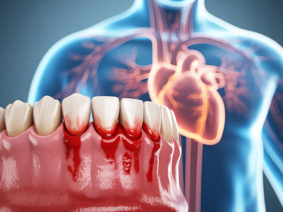 Impact of gum disease on systemic health at Hardik Dental Care Gum disease affecting overall health at Hardik Dental Care